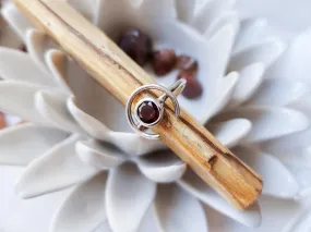 New Moon Ring || Garnet