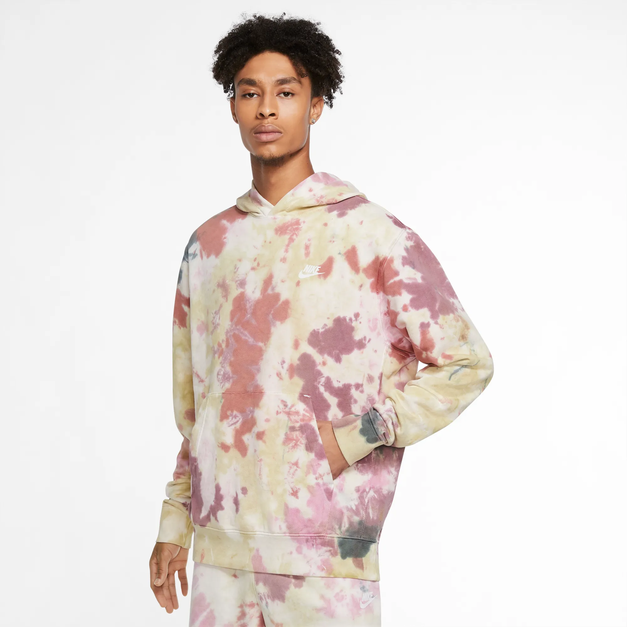 NIKE SPORTSWEAR TIE-DYE PULLOVER HOODIE