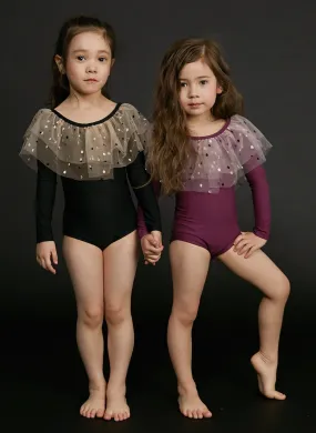 Petite Hailey Dot Alexa Leotard in Purple