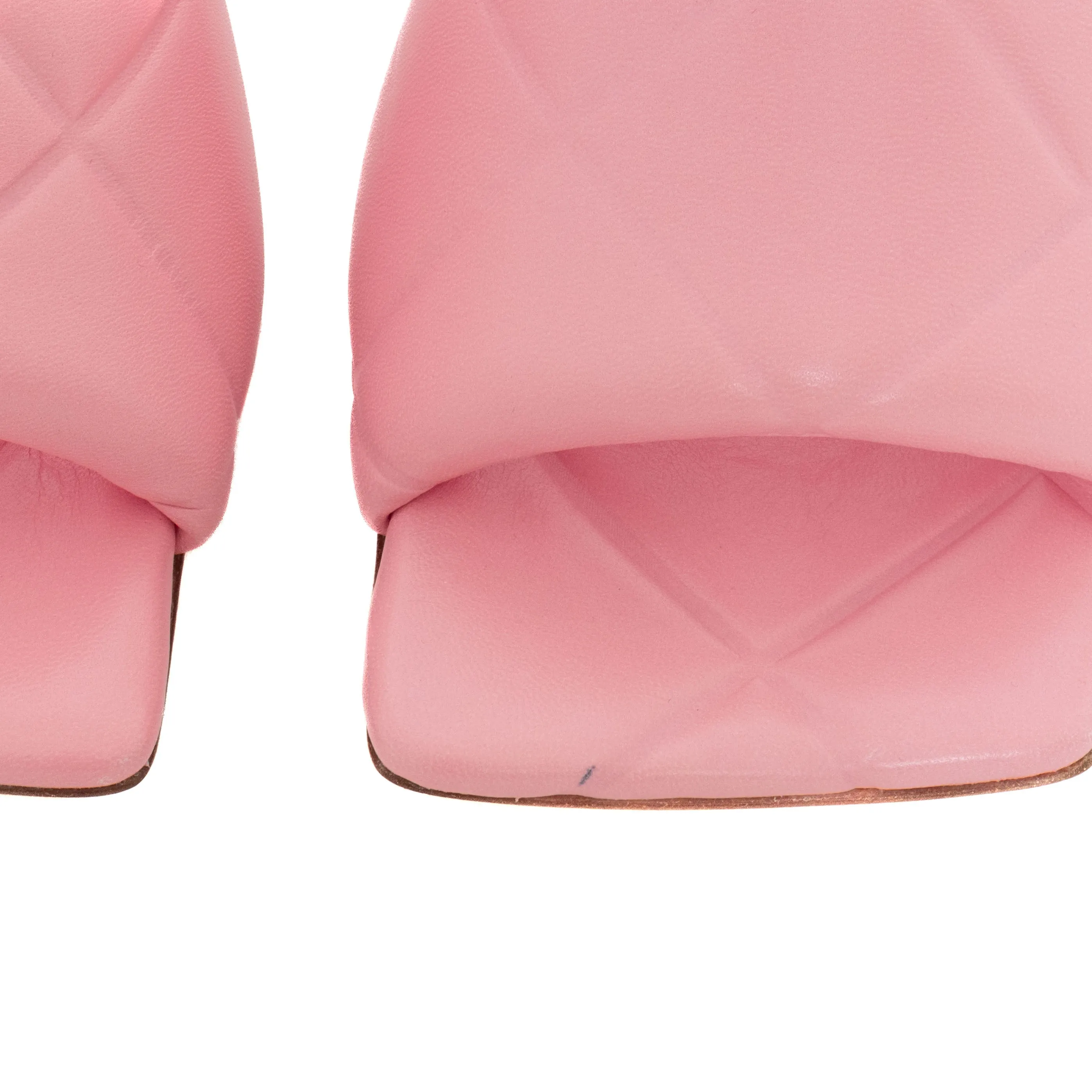 Pink Padded Leather Mules 37