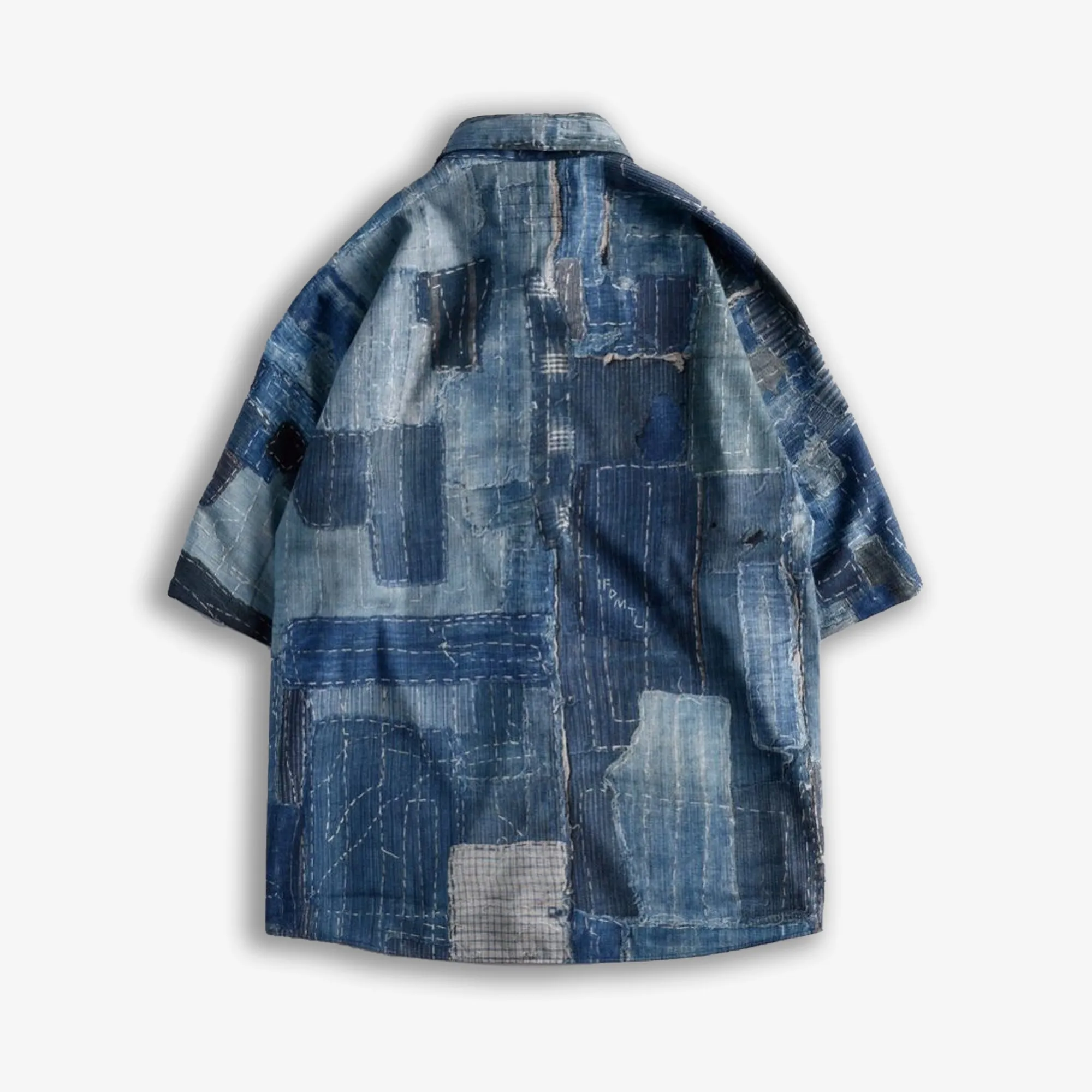 PRINTED PATCHWORK S/S SHIRT 'BORO'