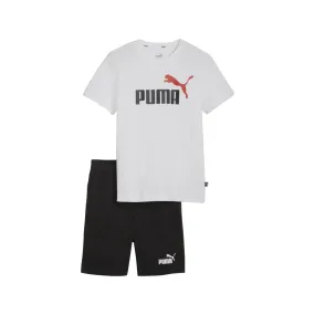 Puma complete t-shirt and shorts for boys Jersey Set 847310-24 white-black