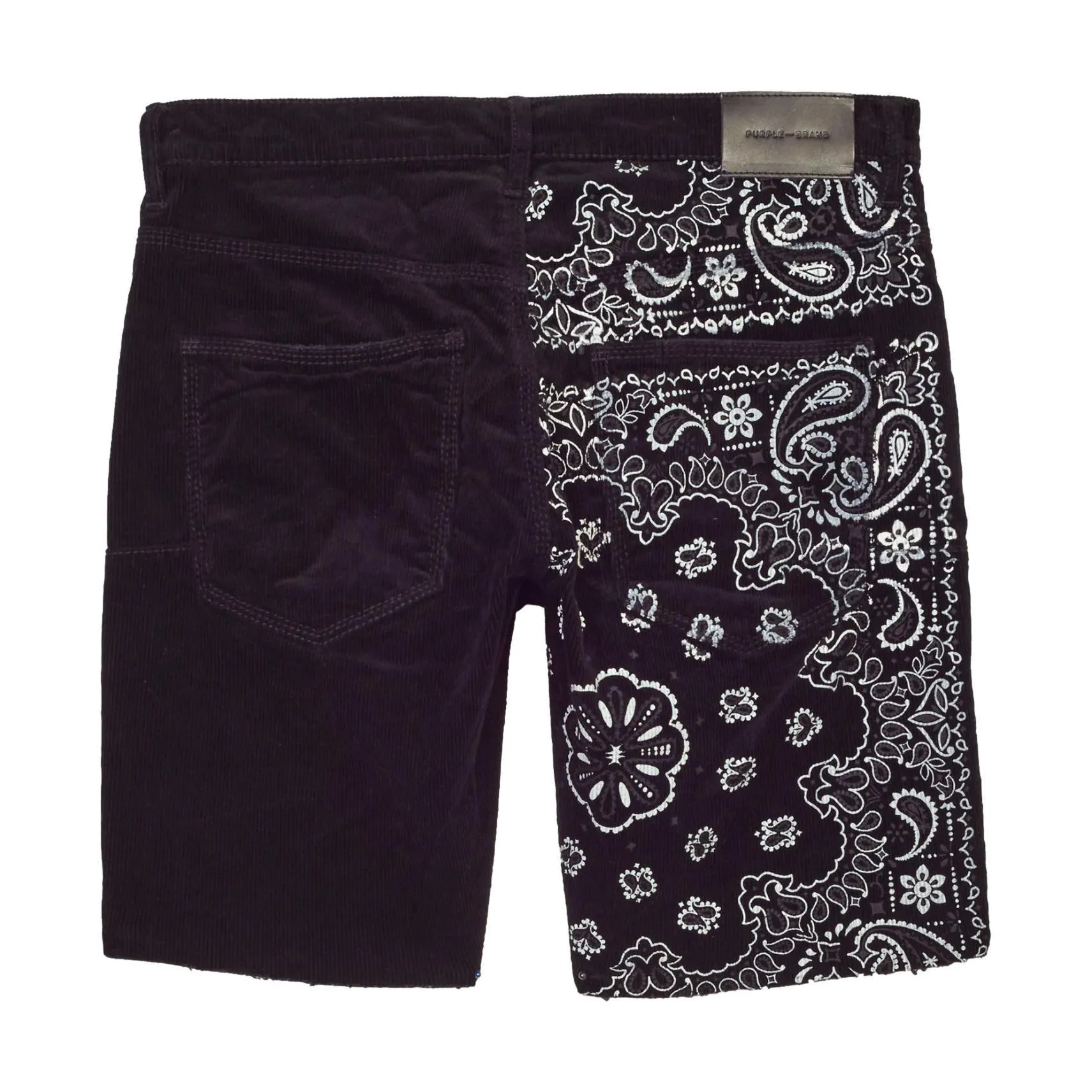 PURPLE BRAND P020 Corduroy Bandana Print Shorts