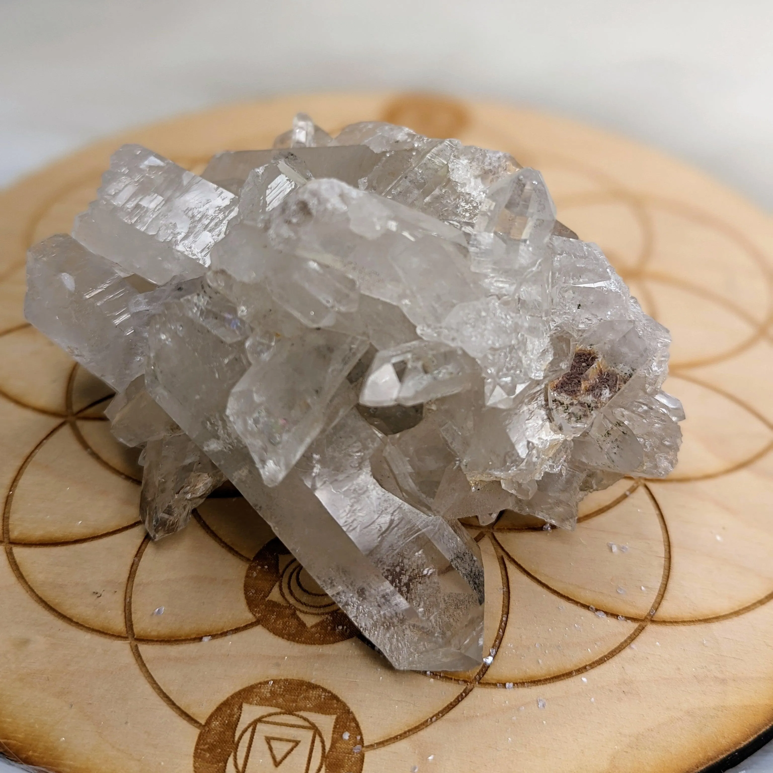 Self- Healed AMAZING Clear Quartz Crystal Cluster with Phantoms~ From Brazil