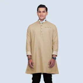 Short Length Panjabi | Dark Beige