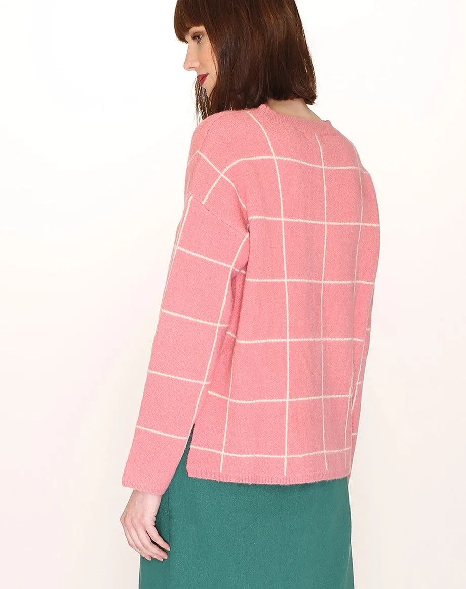 SQUARES SWEATER PINK