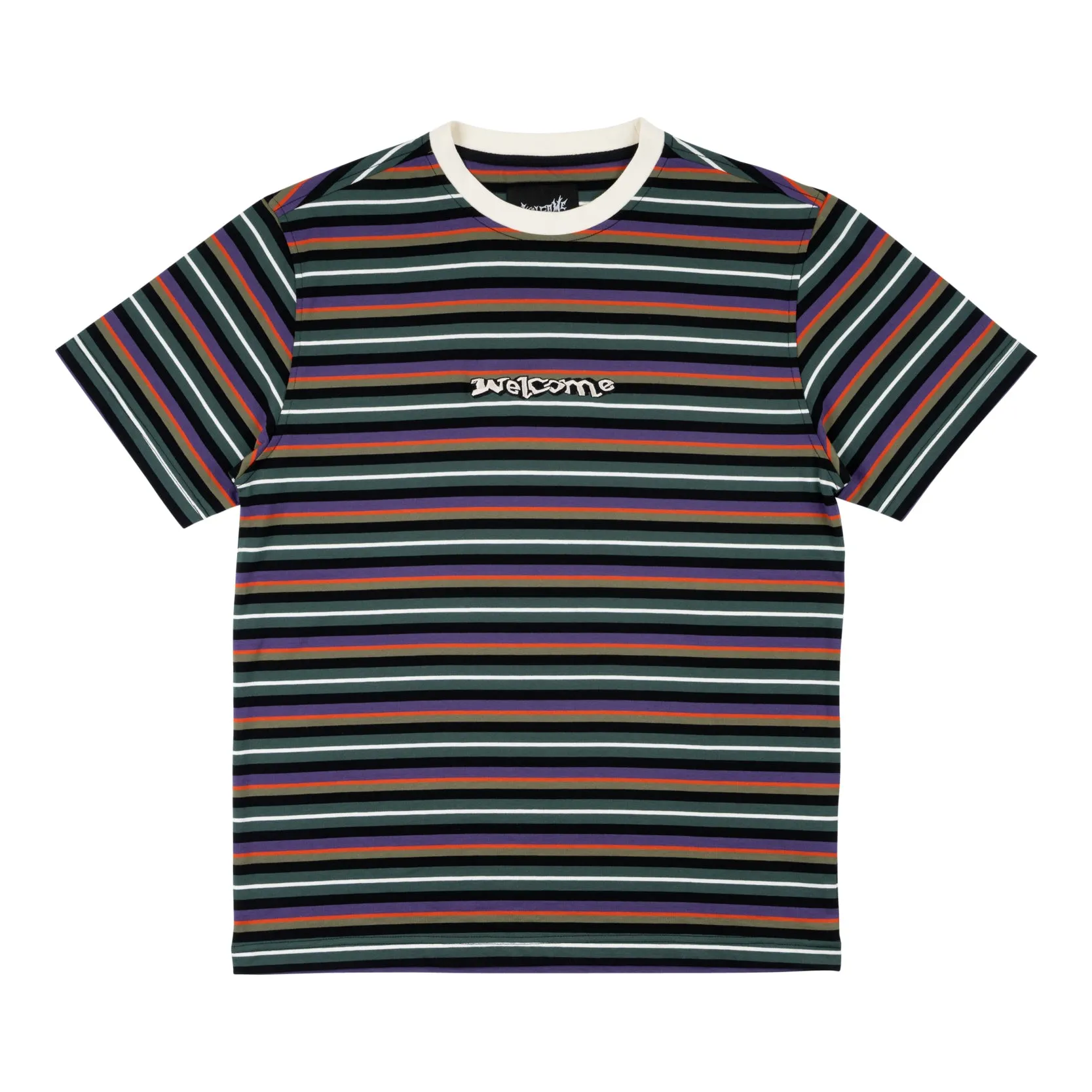 Surf Stripe Yarn-Dyed Short Sleeve Knit - Forest