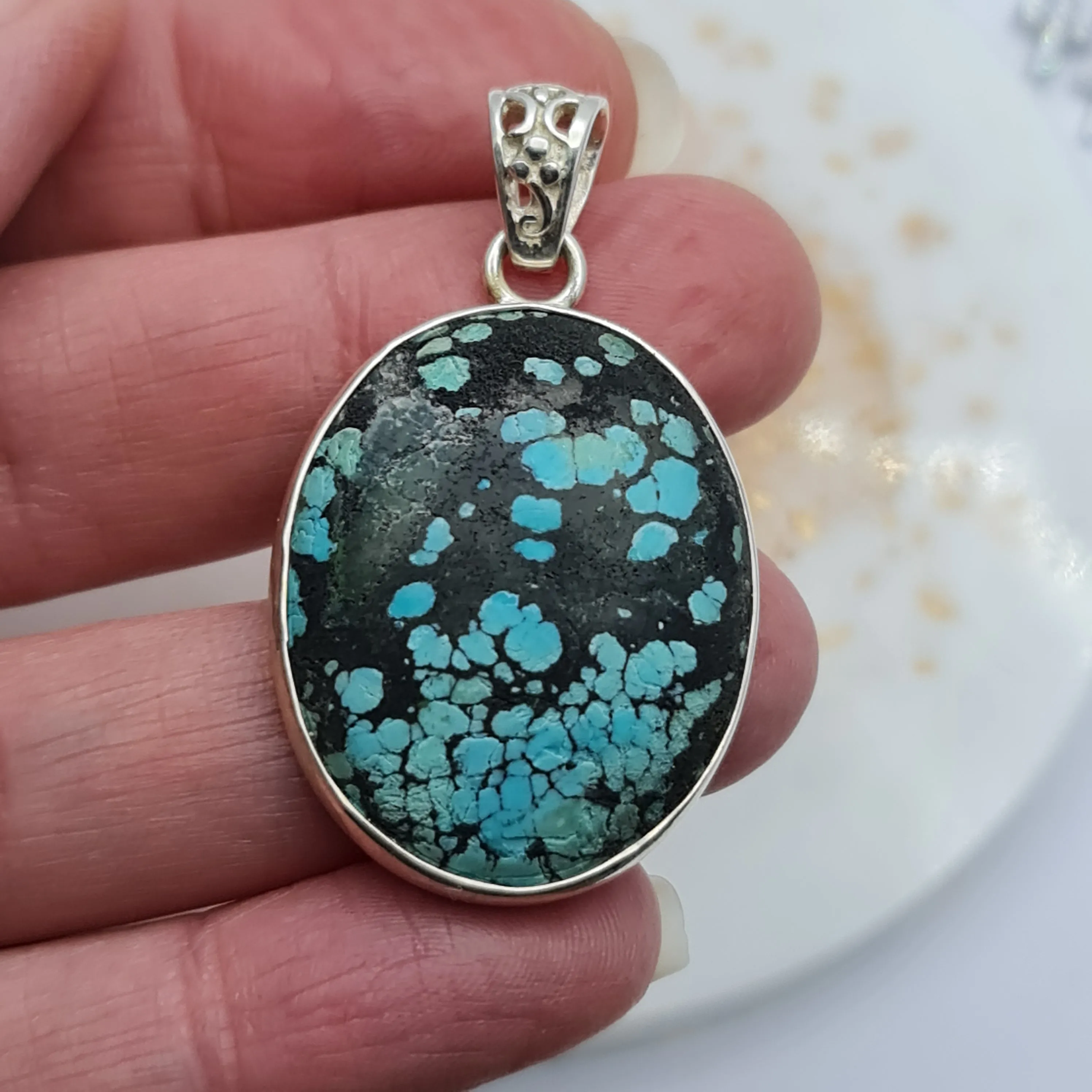 Turquoise Stone pendant large